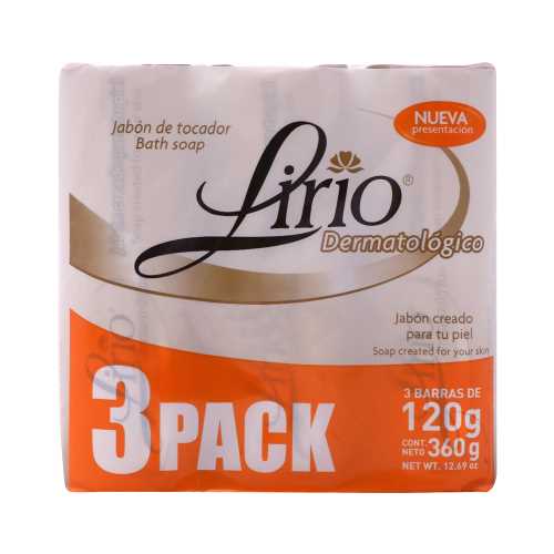 Jabón en barra Lirio Neutro 4 pack de 120 gr