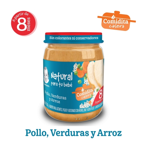 Puré de pollo con verduras para bebés